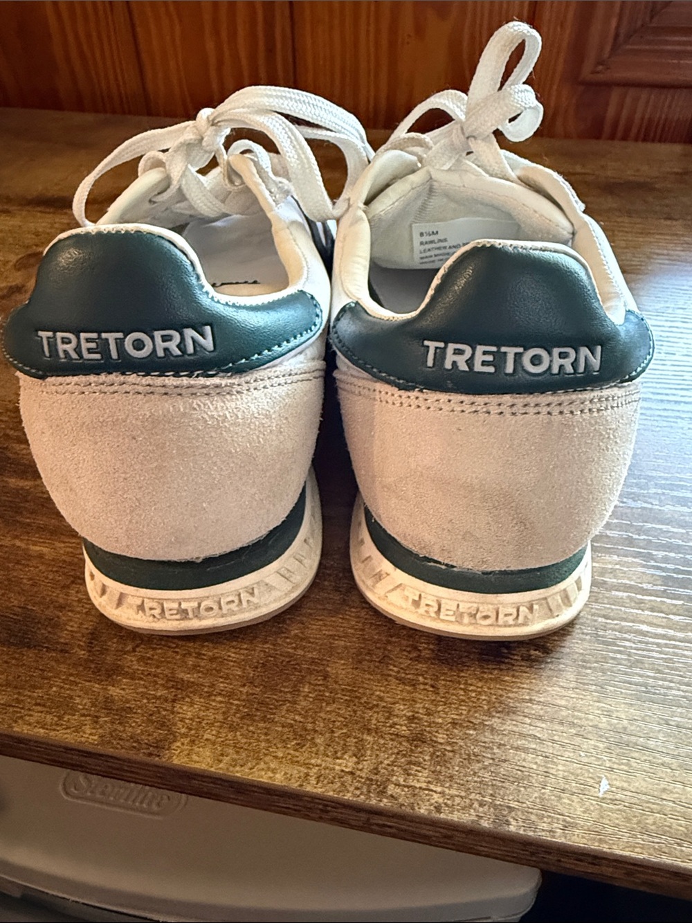 Tretorn Rawlins Women’s Size 8.5 Low-Top Sneakers in Beige and Dark Green - Picture 7 of 14